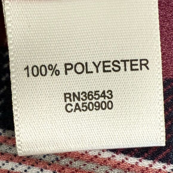 Van Heusen Plaid Blouse 3/4 Sleeve Relaxed Fit Sz XS - Picture 8 of 9